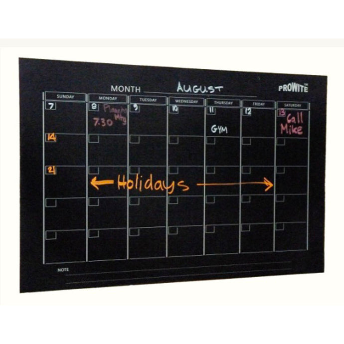 PROWRITE Glass Board Printed Magnetic Monthly Planner
